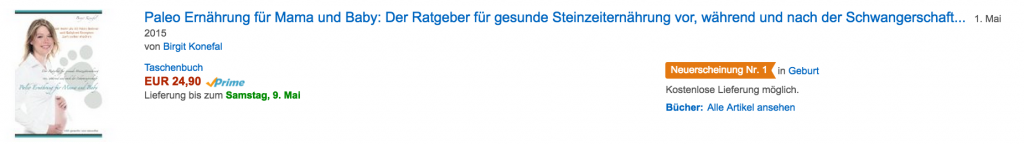 Nummer 1 auf Amazon im Bereich Geburt